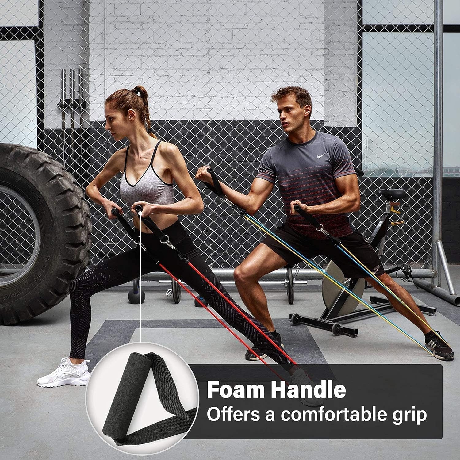 Gym Belt with Box | 5-in-1 Power Exercise Resistance Band Set | Adjustable Fitness Equipment for All thumbnail 3