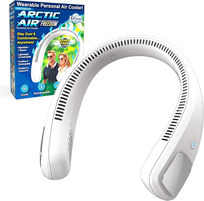 Arctic Air Freedom Wearable Neck Fan & Air Purifier | USB Rechargeable 3-Speed Personal Cooler for Indoor Outdoor Travel thumbnail 5