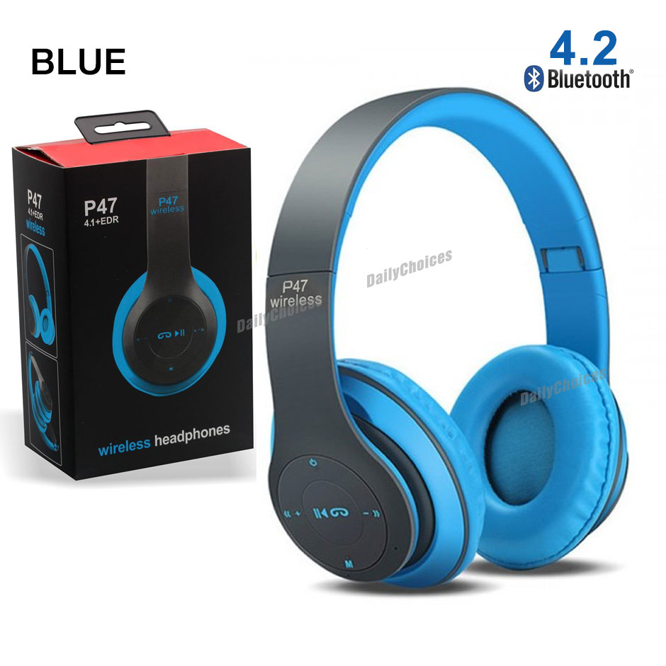 P47 Wireless Headphones | Bluetooth Foldable Headset | Stereo Sound | FM Radio & TF Card Support | Built-in Microphone thumbnail 4