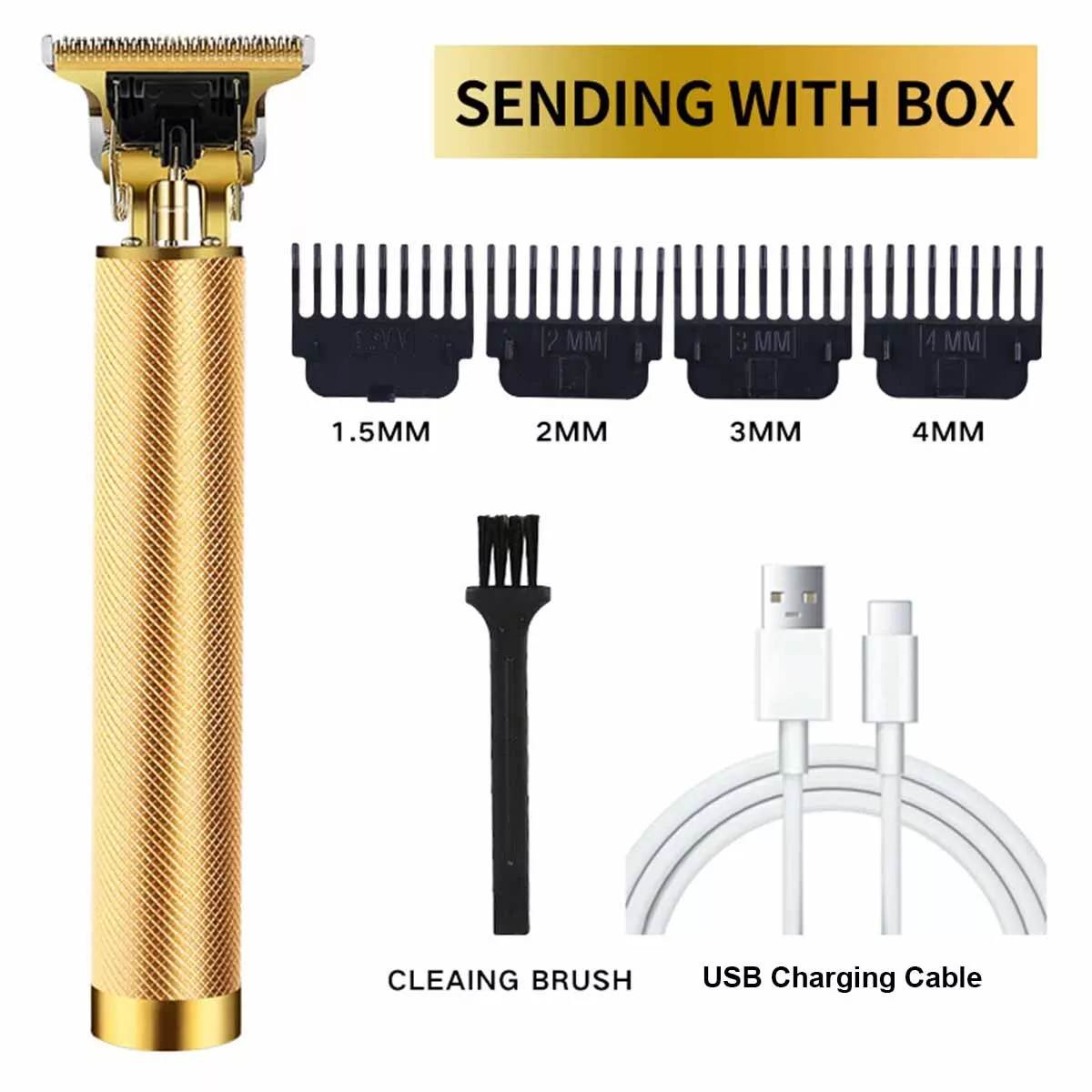 Professional T9 Hair & Beard Trimmer | Semi-Metal Body | Rechargeable Cordless Precision Clipper thumbnail 7
