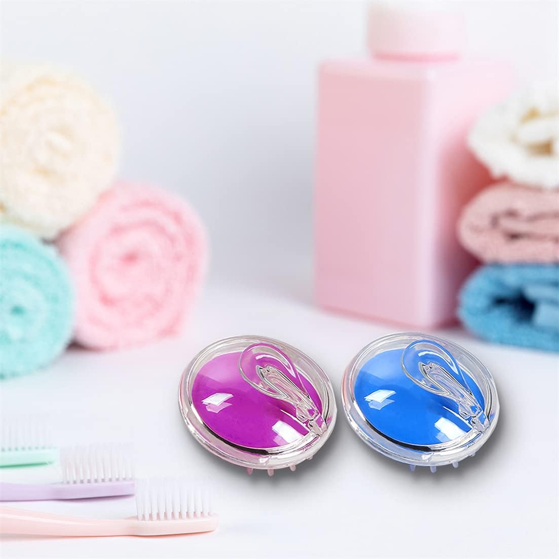 Head Scalp Massage & Shampoo Brush | Soft Silicone Bath Brush | Deep Cleansing & Relaxing Scalp Care | Random Colors thumbnail 7