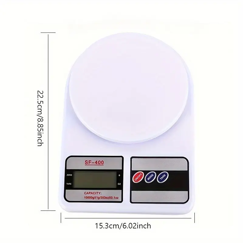 Digital Kitchen Weighing Scale | 10kg Capacity | High-Precision LCD with Tare Function thumbnail 4