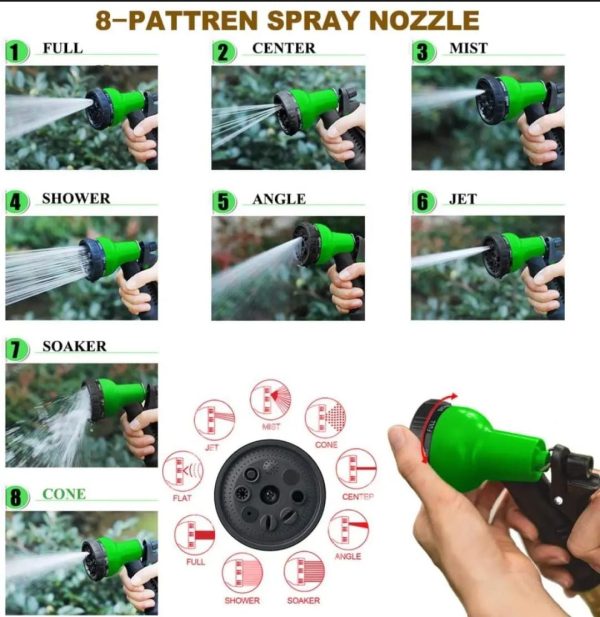 Magic Expandable Hose Pipe 100FT | Flexible, Lightweight Garden Hose with Multi-Spray Gun thumbnail 2