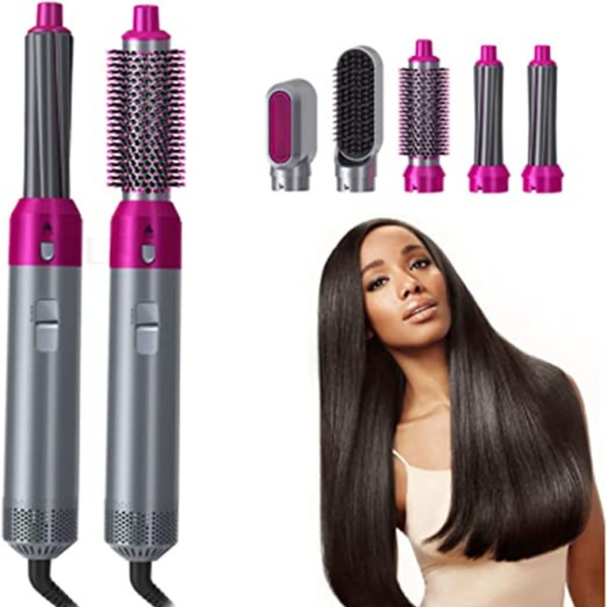 5-in-1 Electric Hair Dryer Brush Kit | Blow Dryer, Straightener, Curler & Volumizer Styling Tool thumbnail 6