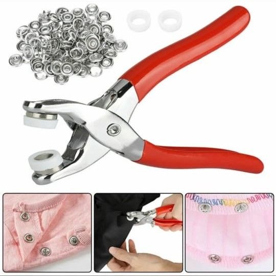 Metal Hand Press Tich Button Fixer Machine with 25 Snap Buttons | Durable & Easy-to-Use DIY Tool thumbnail 5