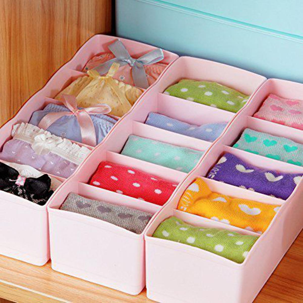 5-Grid Multipurpose Divider Storage Box | Cosmetic, Jewelry & Kitchen Organizer | Random Colors thumbnail 5