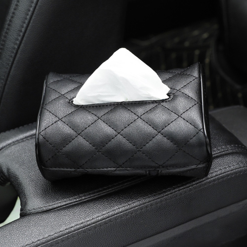 Luxury Leather Car Napkin Holder – Sleek Design, Easy Access & Secure Fit for Tissues thumbnail 2