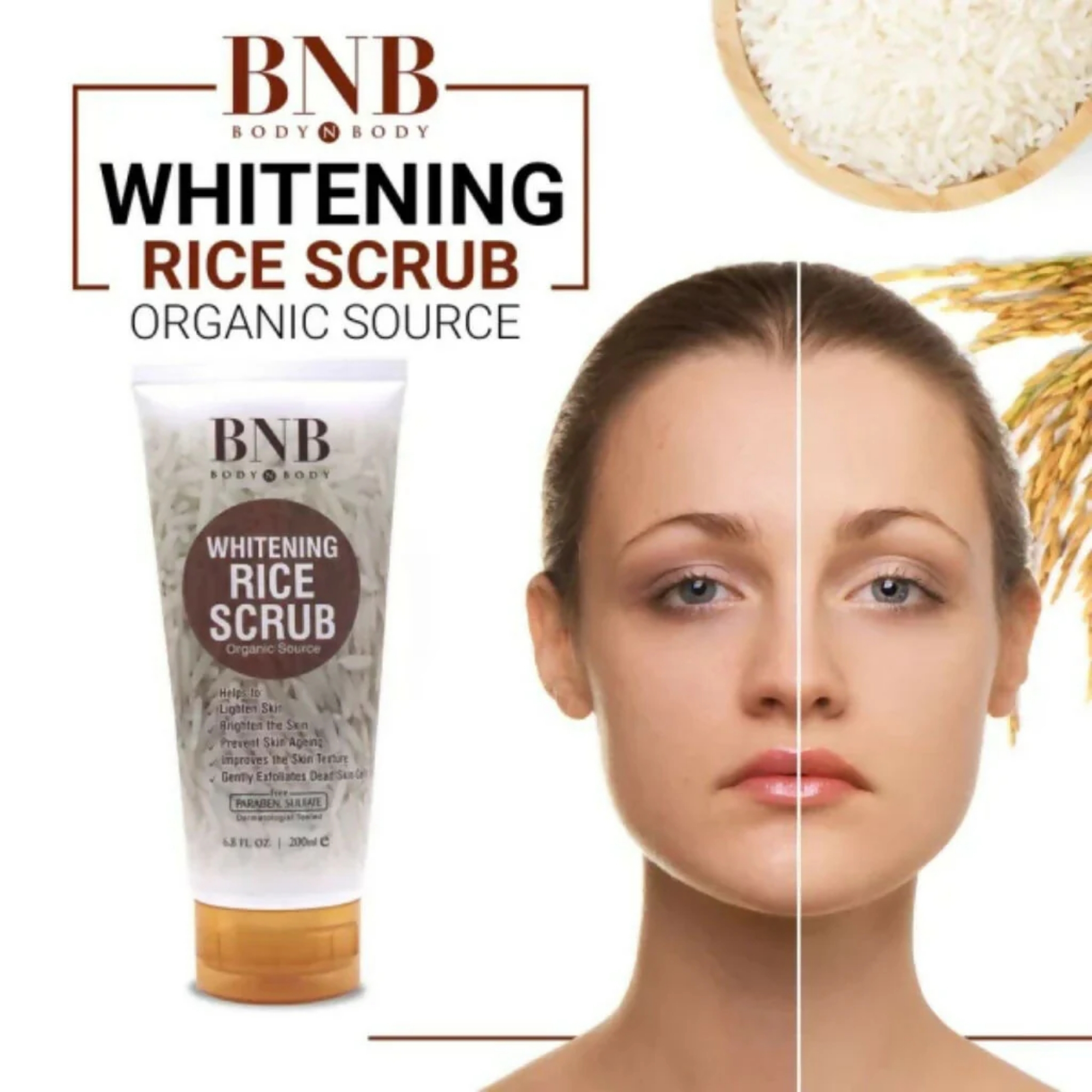 BNB Rice Extract Bright & Glow Facial Kit | 3-in-1 Whitening, Brightening & Hydrating Skincare thumbnail 7