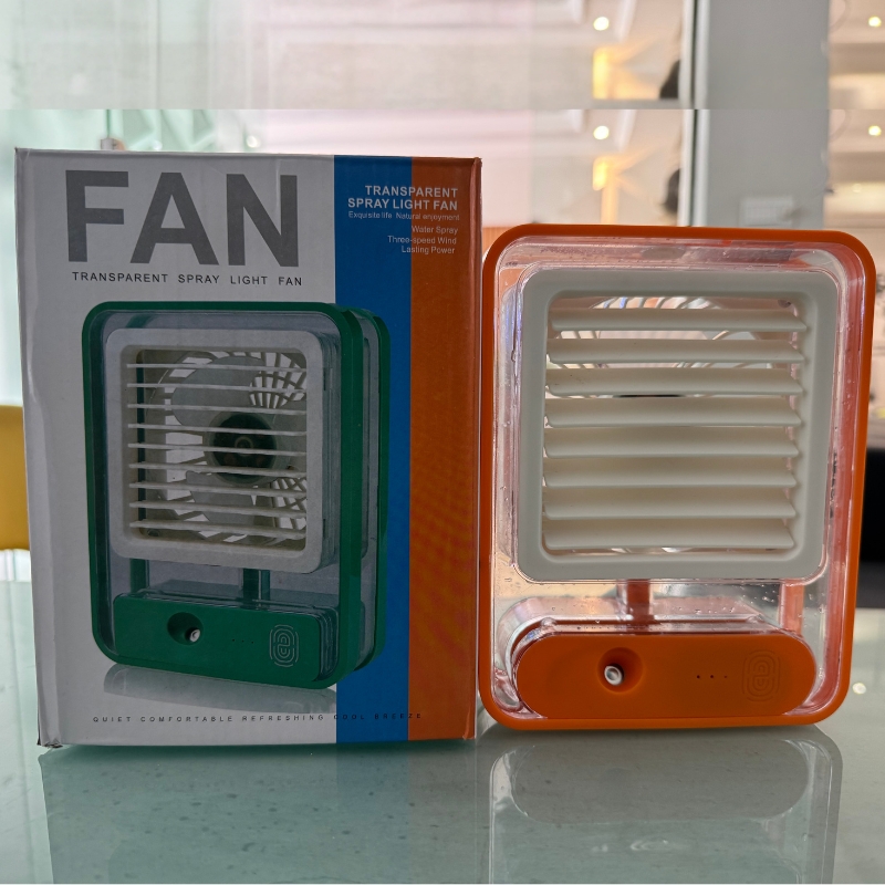Portable USB Air Cooler Fan – 3-Speed, Mist Spray, Rechargeable | Random Color thumbnail 6