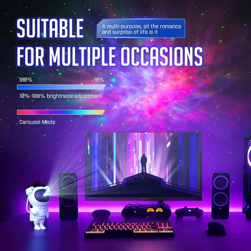 Astronaut Star Projector Night Light | Bring the Galaxy to Your Room | LED Nebula & Starry Sky Projection thumbnail 6