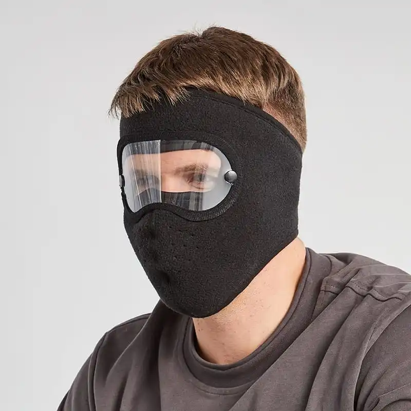 Windproof Winter Full Face Mask | Anti-Dust & Anti-Fog Goggles | Thermal Polar Fleece Protection for Outdoor Sports thumbnail 3
