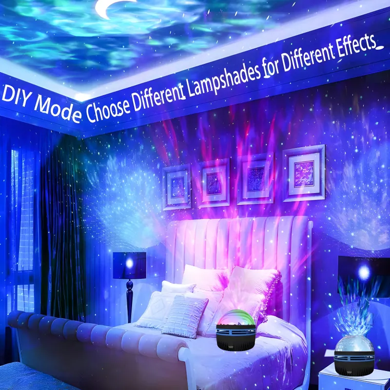 Q6 Mini LED Starry Projection Light with Remote Control | USB Galaxy Night Lamp thumbnail 4