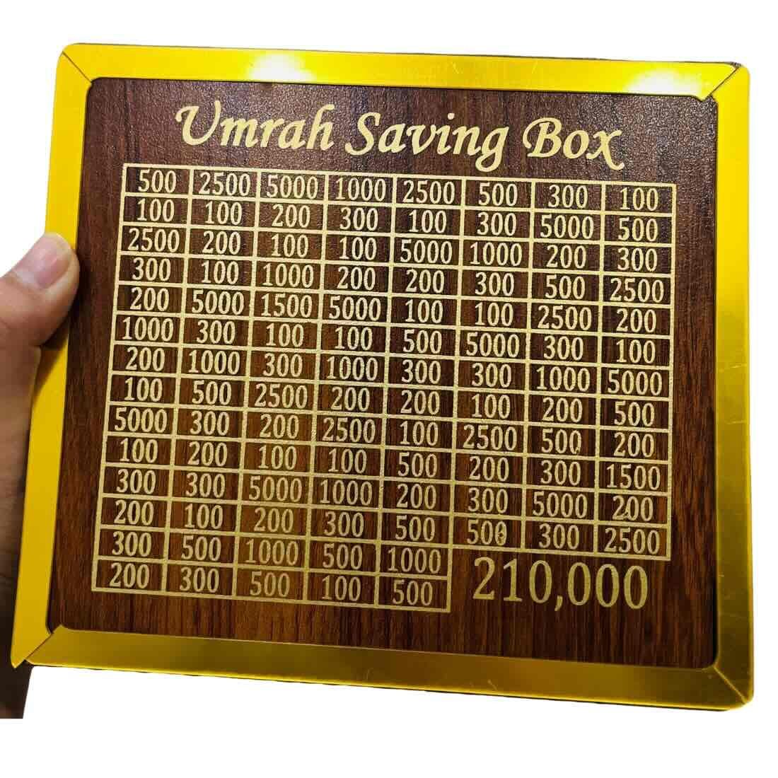 Umrah Saving Box – Premium Wooden | Save PKR 210,000 in 280 Days thumbnail 3