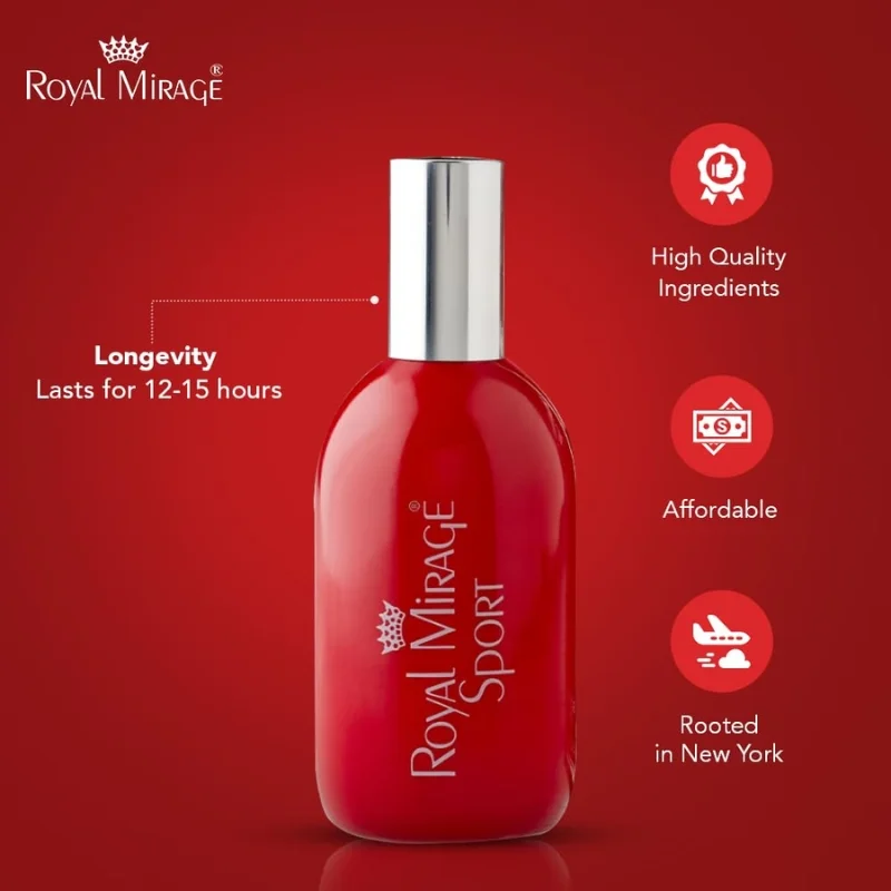 Royal Mirage Sport Eau De Cologne 120ml | Long-Lasting Refreshing Unisex Perfume thumbnail 4