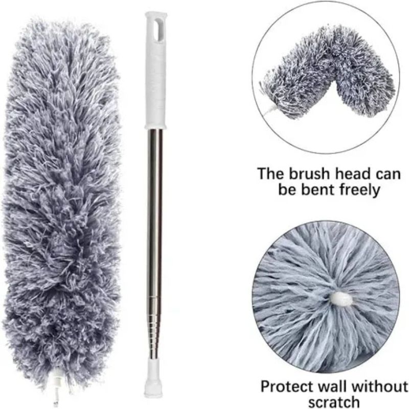 Extendable Microfiber Duster with Telescopic Handle | Long Reach, Bendable Head & Washable Cleaner thumbnail 5