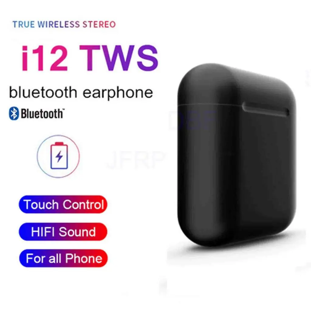 i12 TWS Wireless Earbuds | Bluetooth Earphones with Charging Case | Touch Control | HD Stereo Sound thumbnail 3