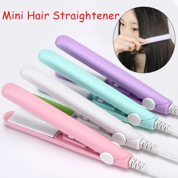 Mini Portable Ceramic Hair Straightener & Curler | Frizz-Free Smooth Hair | Random Color thumbnail 7