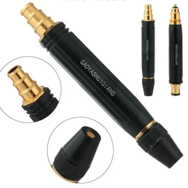 Metal High-Pressure Adjustable Nozzle Water Spray Gun | Heavy-Duty Brass Hose Sprayer for Cleaning & Watering thumbnail 9