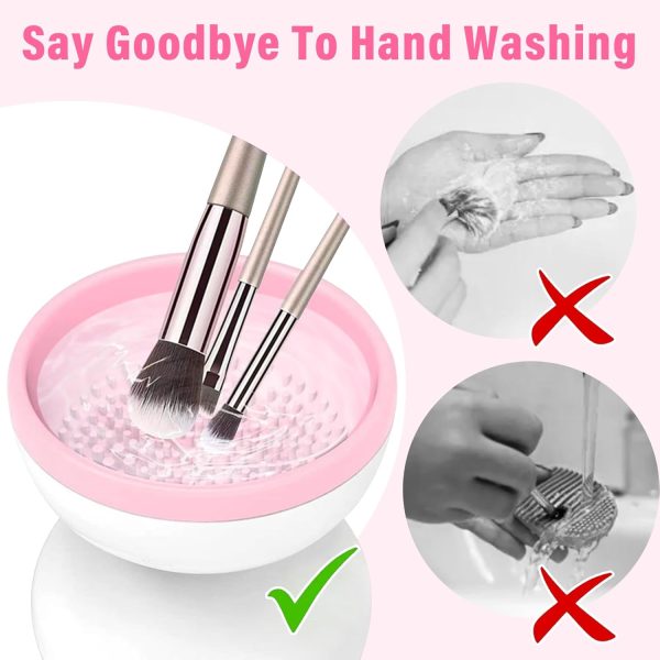 Electric Makeup Brush Cleaner Machine | Automatic USB Rechargeable Brush Washer | Gentle Silicone Cleaning thumbnail 4