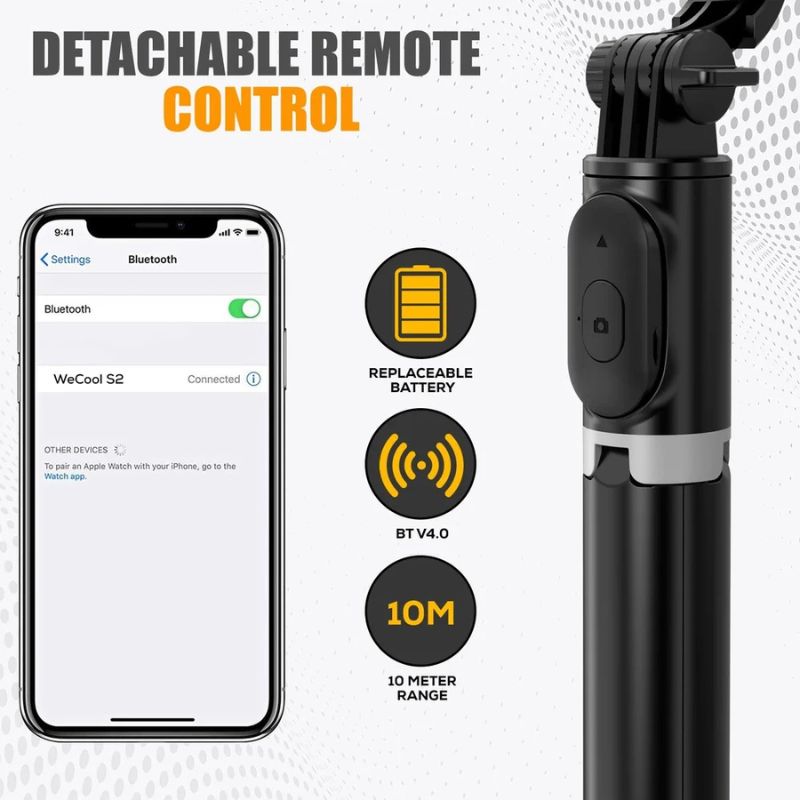 NeePho P170S Selfie Stick Tripod | Extendable , Bluetooth Remote, Universal Smartphone Mount | Durable Metal Build & Lightweight Design thumbnail 10