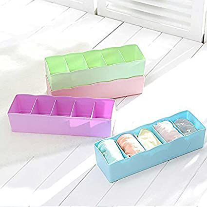 5-Grid Multipurpose Divider Storage Box | Cosmetic, Jewelry & Kitchen Organizer | Random Colors thumbnail 2
