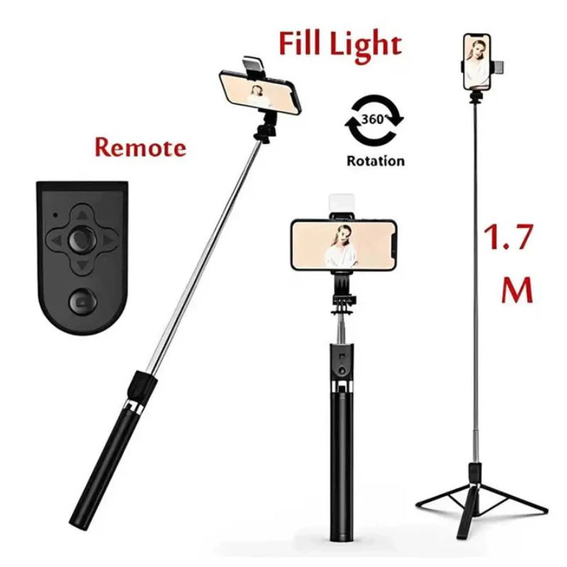 NeePho P170S Selfie Stick Tripod | Extendable , Bluetooth Remote, Universal Smartphone Mount | Durable Metal Build & Lightweight Design thumbnail 11