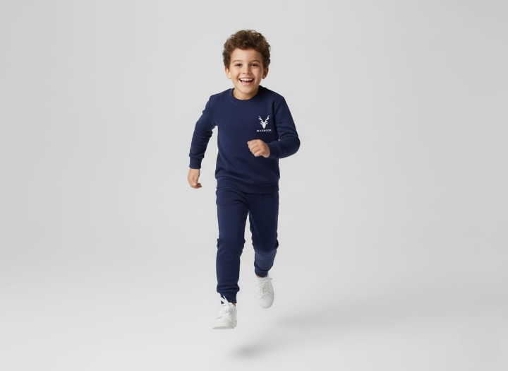 Winter Kids Markhor Printed Tracksuit | Full Sleeves Round Neck T-Shirt & Trouser Set – Warm, Stylish & Comfortable Outfit thumbnail 2