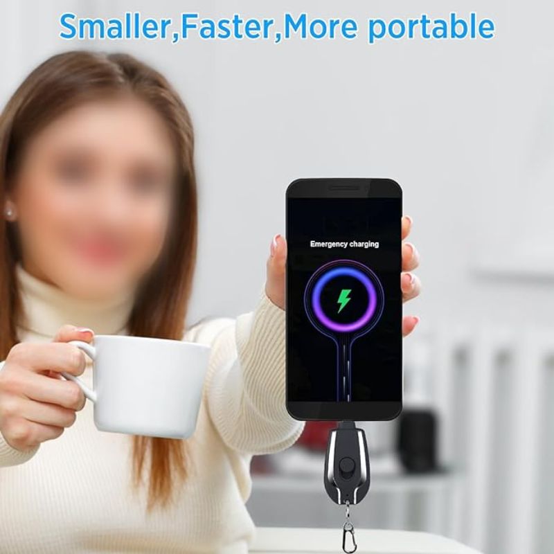 Mini Keychain Power Bank | Ultra-Compact 1500mAh | Emergency Charger for Phones & Gadgets thumbnail 6