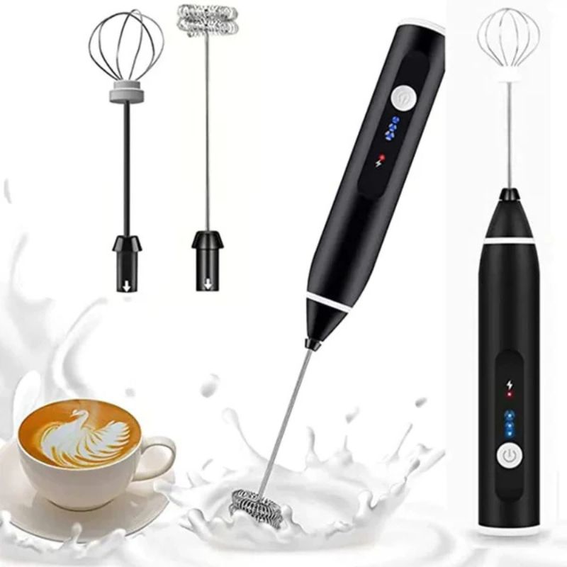 Rechargeable Electric Coffee Frother & Egg Beater | High-Speed Handheld Mixer with USB Charging thumbnail 4