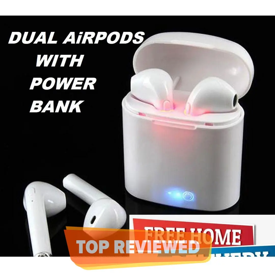 i7 TWS Wireless Bluetooth Earbuds with Charging Case | Stereo Sound | Built-in Mic | Lightweight Earphones thumbnail 3