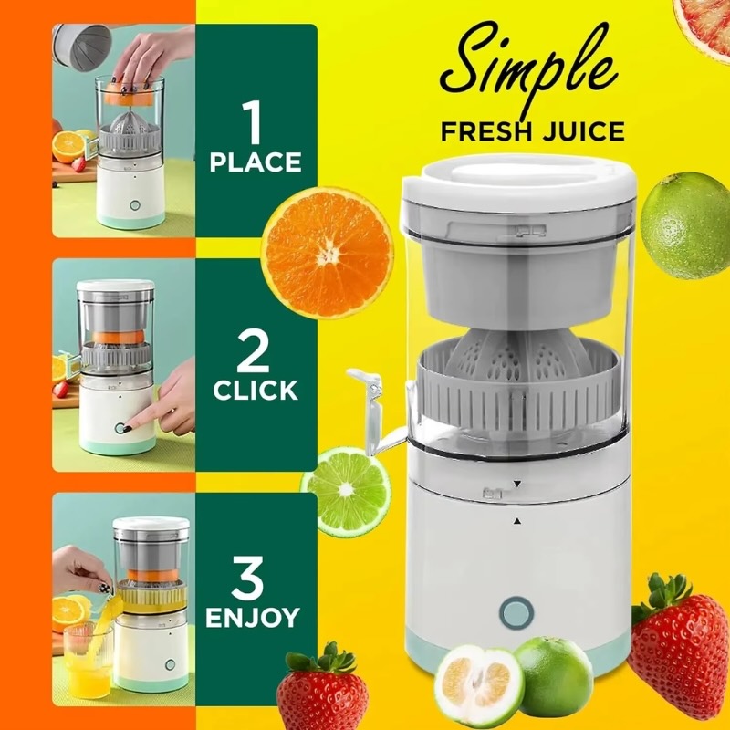 Portable Electric Citrus Juicer | USB Rechargeable Hands-Free Fruit Extractor for Fresh Juice Anywhere thumbnail 2