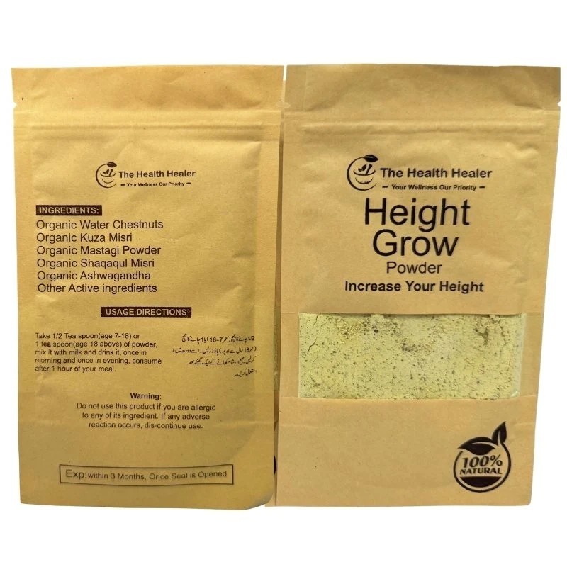 The Health Healer Height Grow Powder – 100% Natural Height Increase Supplement (60 Grams) thumbnail 4