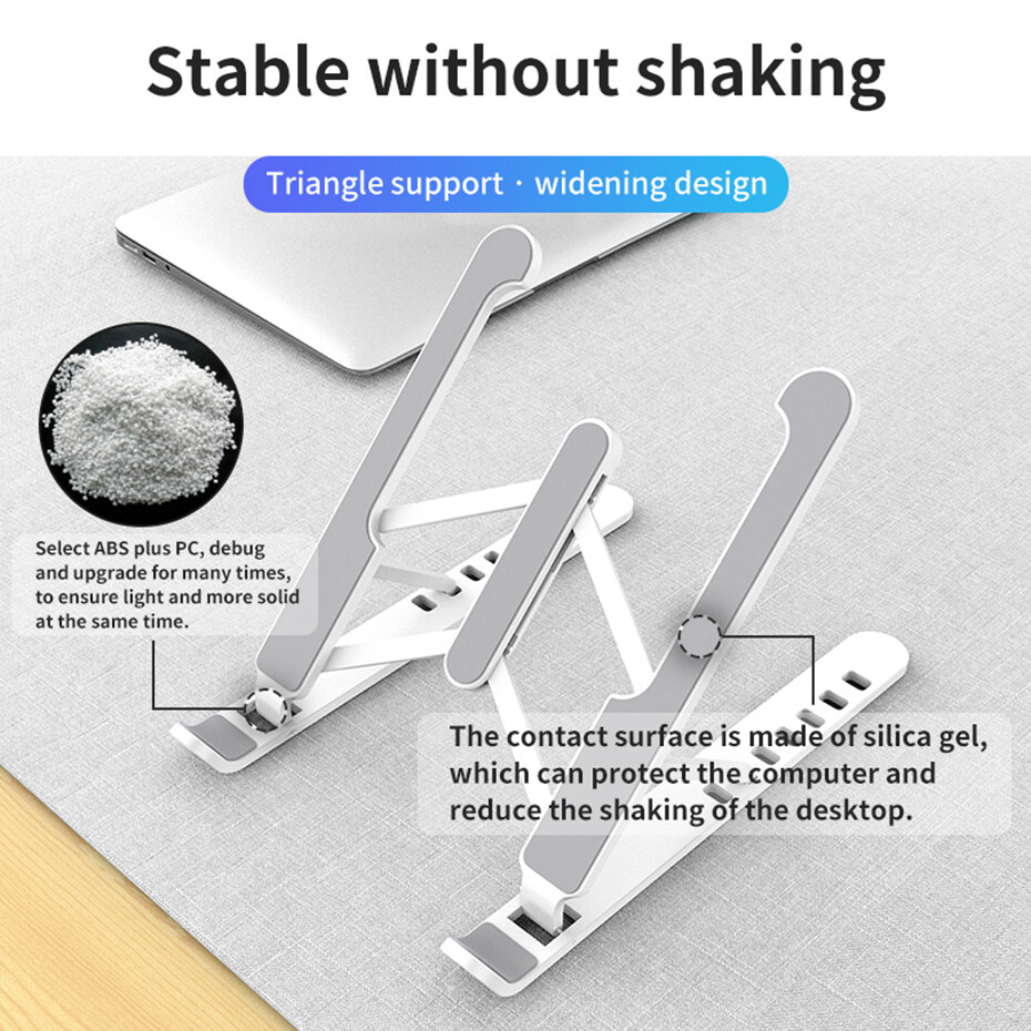 Plastic Foldable & Portable Laptop Stand | Lightweight Adjustable Laptop Holder | High-Quality ABS thumbnail 4