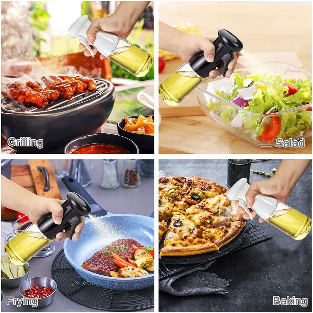 Plastic Glass Kitchen Cooking Spray Bottle | 200ML | BBQ Olive Oil & Vinegar Oil Sprayer thumbnail 9