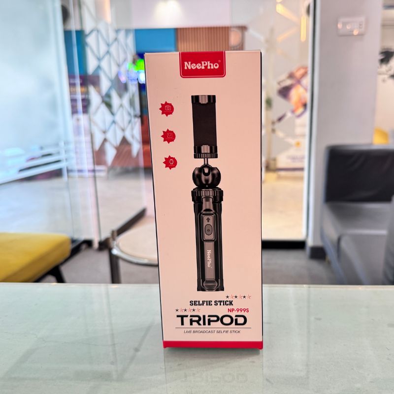NeePho NP-999s 2-in-1 Selfie Stick & Tripod | Adjustable Height, Bluetooth Remote | Universal Smartphone & Camera Mount | Lightweight & Portable thumbnail 6