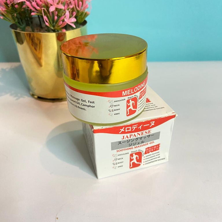 MELODINE Japanese Soothing Massage Gel | Fast-Absorbing Herbal Pain Relief Cream for Shoulder, Neck, Back & Knee thumbnail 4