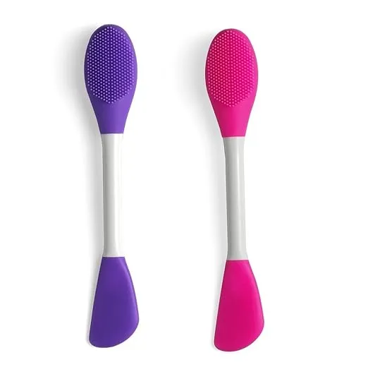 Double Ended Silicone Face Mask & Cleansing Brush | Soft Reusable Skincare Applicator | Pack of 2 thumbnail 7