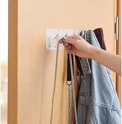 6-in-1 Heavy-Duty Self-Adhesive Wall Hooks | Waterproof Transparent Hooks thumbnail 4