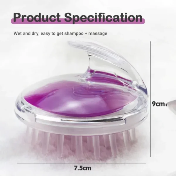Head Scalp Massage & Shampoo Brush | Soft Silicone Bath Brush | Deep Cleansing & Relaxing Scalp Care | Random Colors thumbnail 4