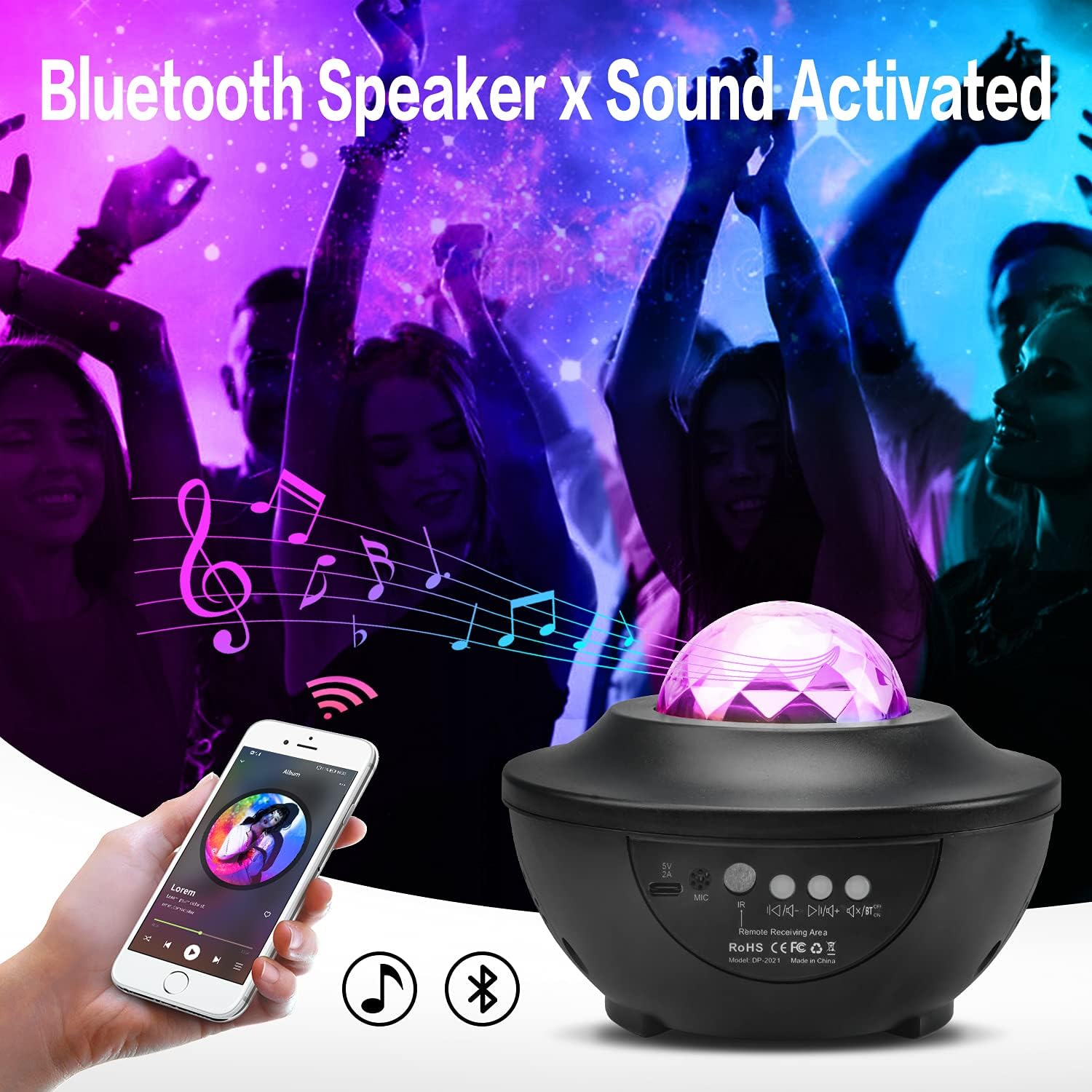 Galaxy Star Projector Lamp | LED Nebula Universe Effect & Built-in Speaker thumbnail 5