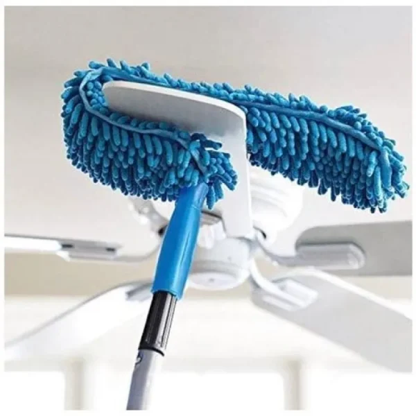 Flexible Micro-Fiber Duster With Telescopic Stainless Steel Handle | Fan & Home Cleaning | Random Colors thumbnail 3