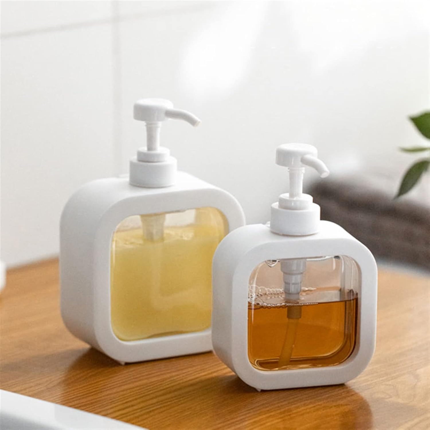 Portable Refillable Soap Dispenser Bottle | 300ml 500ml Clear Pump Bottle for Kitchen Bathroom Shower Lotion Shampoo thumbnail 4