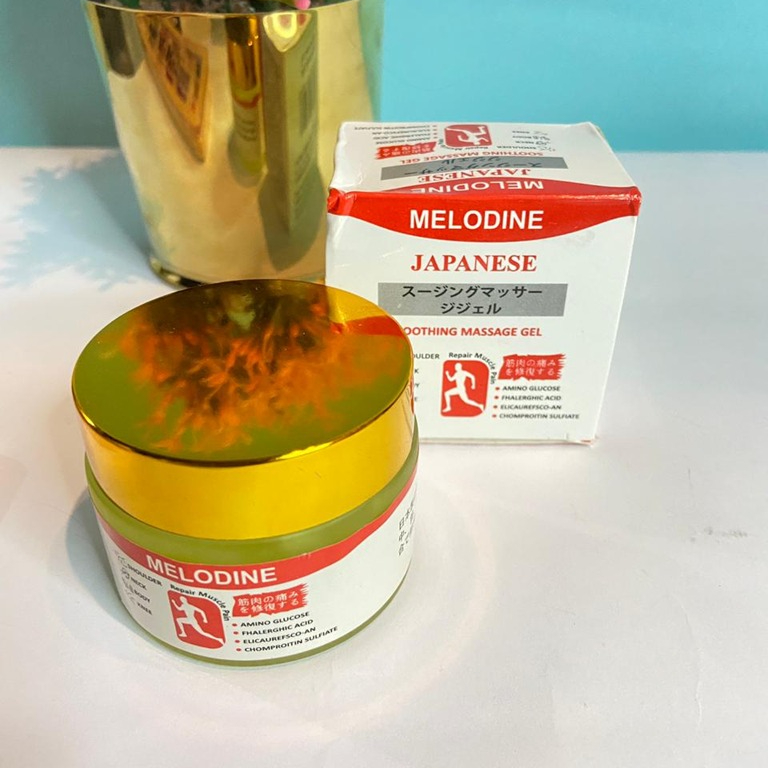 MELODINE Japanese Soothing Massage Gel | Fast-Absorbing Herbal Pain Relief Cream for Shoulder, Neck, Back & Knee thumbnail 3