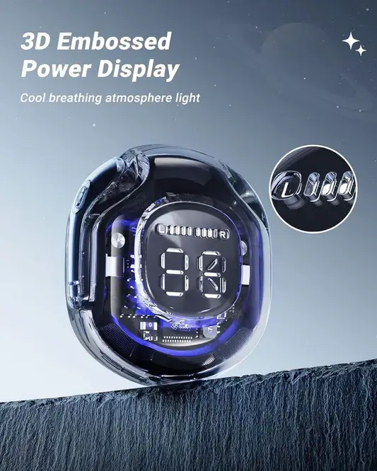 Air 39 Transparent Bluetooth Earbuds – Super Bass, ENC Noise Reduction & HD Calling | Bluetooth 5.3 thumbnail 7
