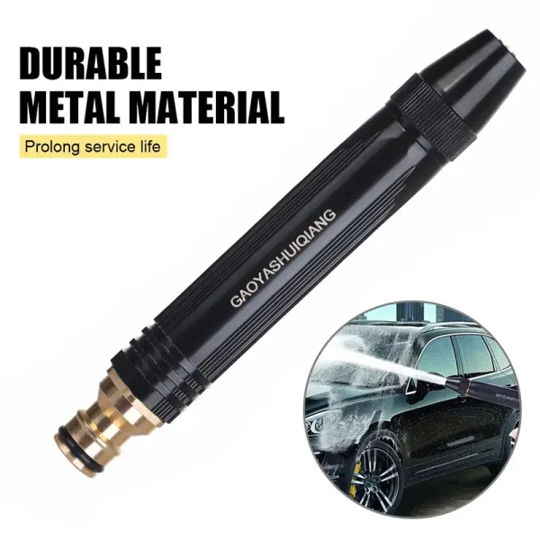 Metal High-Pressure Adjustable Nozzle Water Spray Gun | Heavy-Duty Brass Hose Sprayer for Cleaning & Watering thumbnail 8
