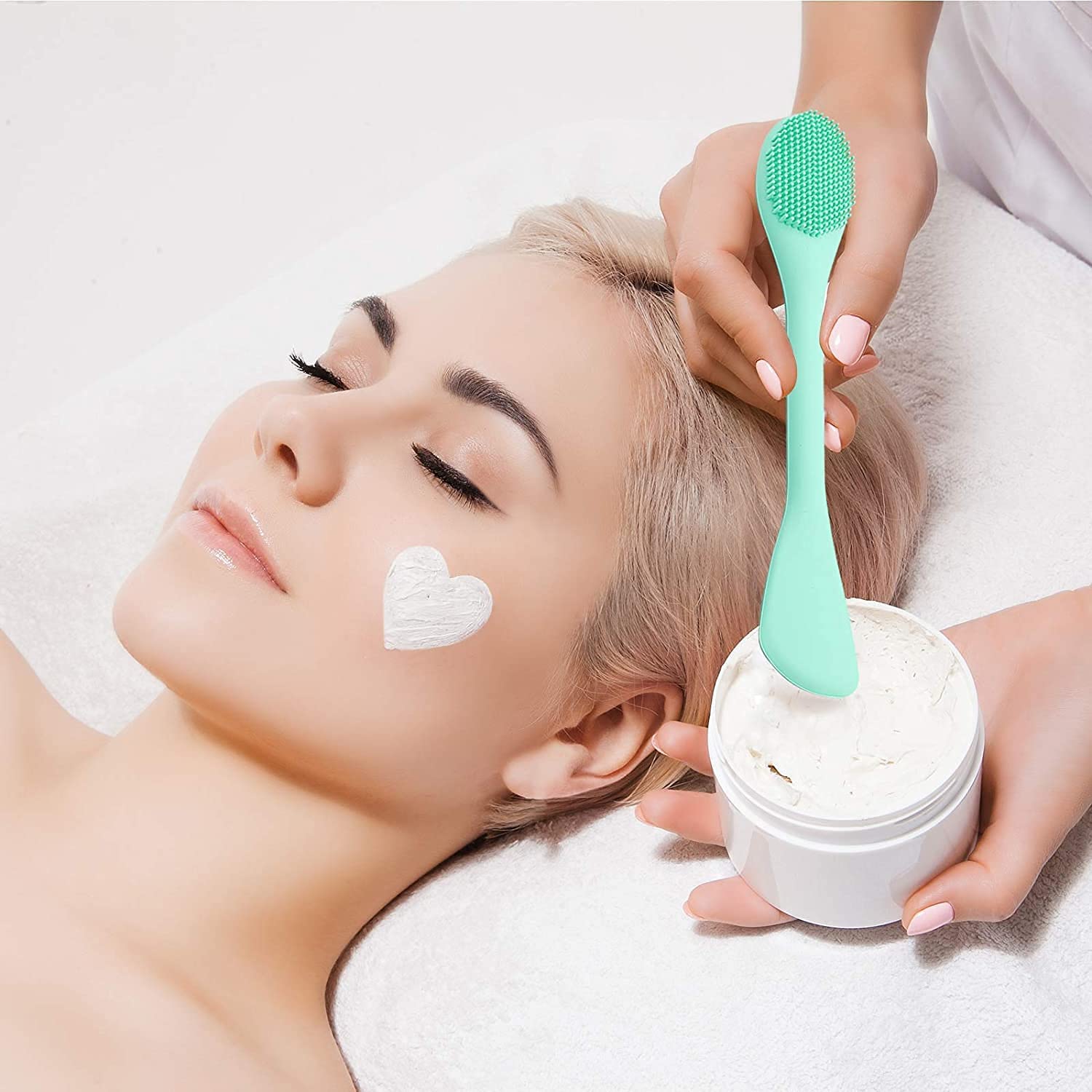 Double Ended Silicone Face Mask & Cleansing Brush | Soft Reusable Skincare Applicator | Pack of 2 thumbnail 5