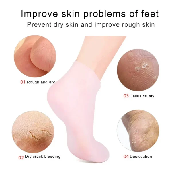 Silicone Jelly Socks | Box Packed | Ultra-Moisturizing Gel Foot Care Protector thumbnail 3