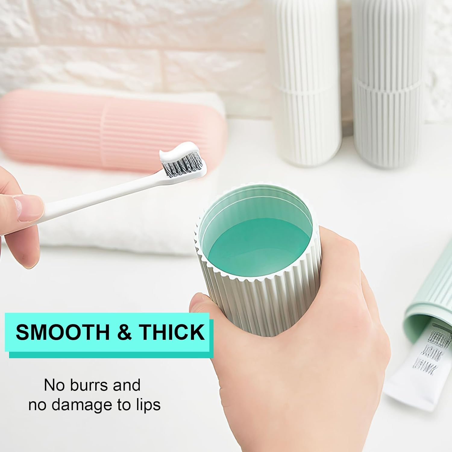 Portable Toothbrush & Toothpaste Holder Case | Travel Storage Box with Cup Function thumbnail 2