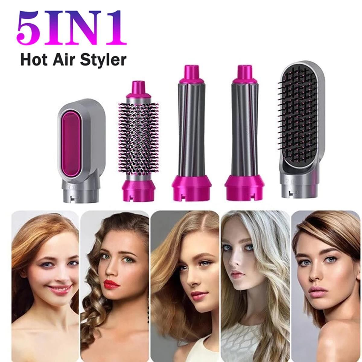 5-in-1 Electric Hair Dryer Brush Kit | Blow Dryer, Straightener, Curler & Volumizer Styling Tool thumbnail 7