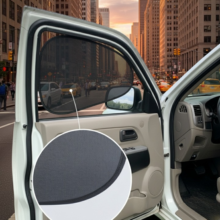 4 Pcs Car Shades Universal Size Sun Protection Window Curtains Foldable UV Blocking Car Sunshades For Front And Rear Windows thumbnail 2